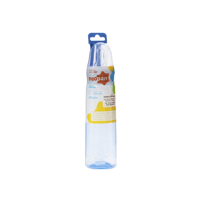 Biberón de Color Azul Neopan 240 ml