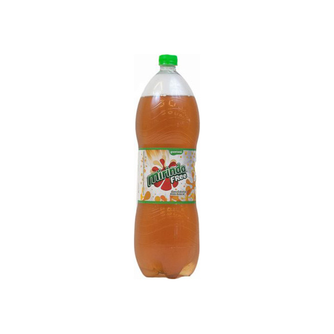 Gaseosa sabor guaraná free botella descartable Mirinda 2 litros