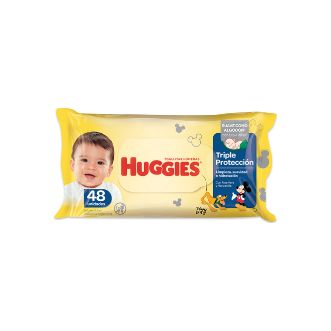 Toallita Húmeda Triple Protección Huggies 48 unidades