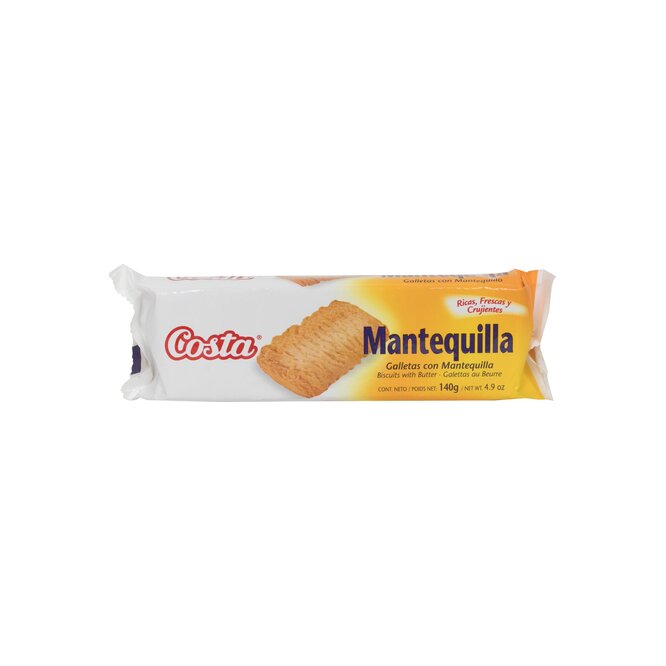 Galletita sabor Mantequilla en paquete Costa 140 gramos