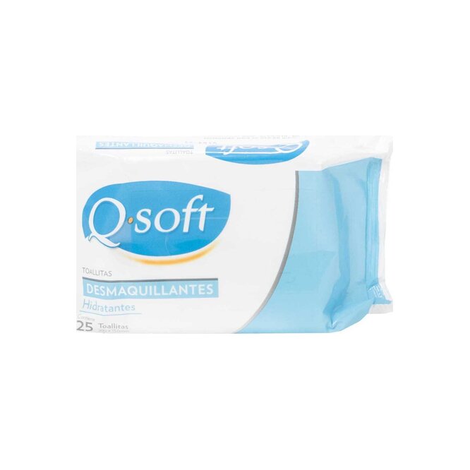 Toallitas hidratantes facial Qsoft 25 unidades