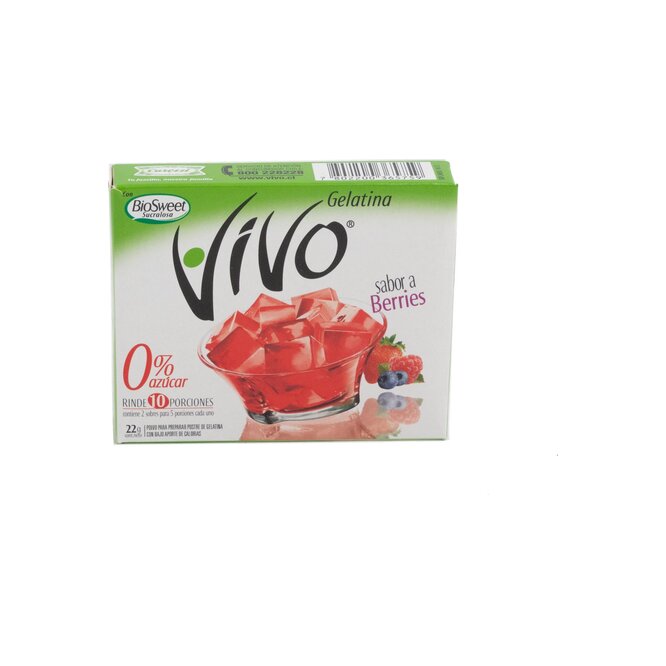 Gelatina berries caja Vivo 22 gramos