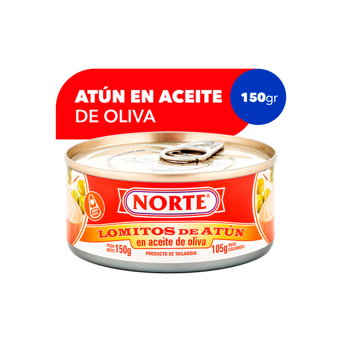 Atún en aceite de oliva lata Norte 150 gramos