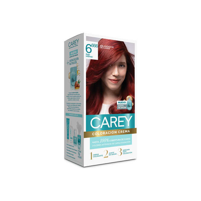 Kit coloración crema rubio oscuro super roja N° 6,666 Carey