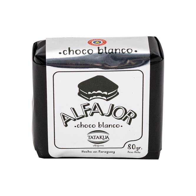 Alfajor artesanal con chocolate blanco Tatakua Por Unidad