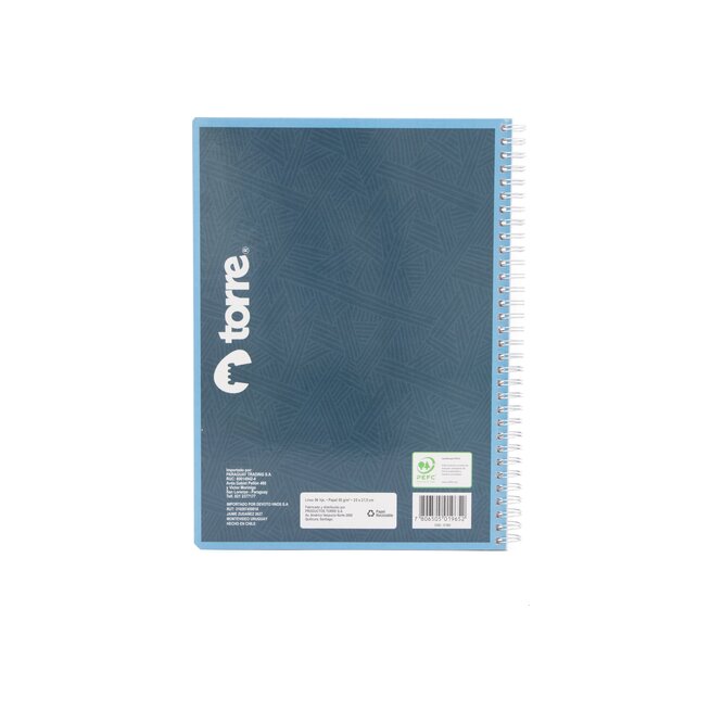 Cuaderno Premium 1 Raya Diseño Unisex Torre 96 hojas