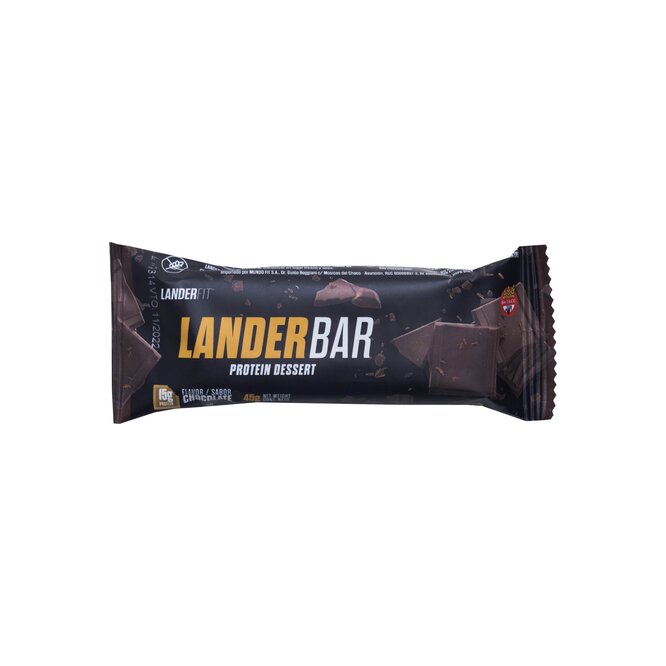 Barra a base de proteínas sabor chocolate Lander bar 45 gramos