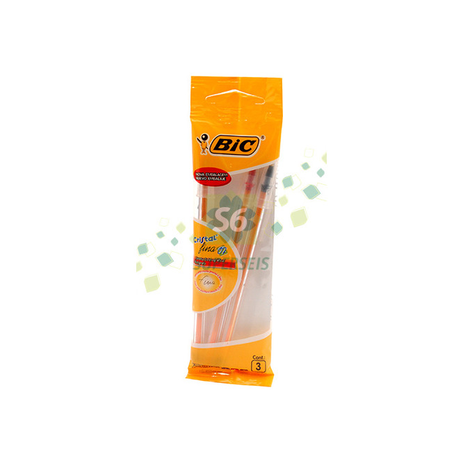Bolígrafo fine plus Bic 3 unidades