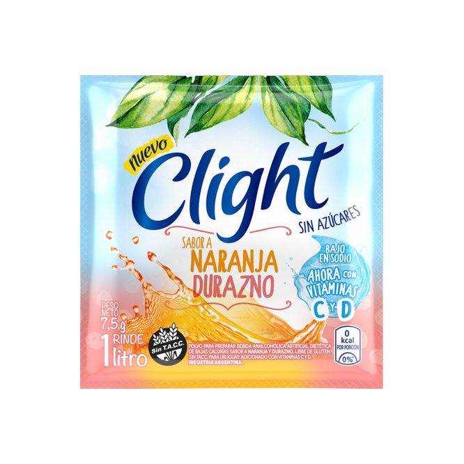 Jugo en polvo de naranja Clight 7,5 gramos