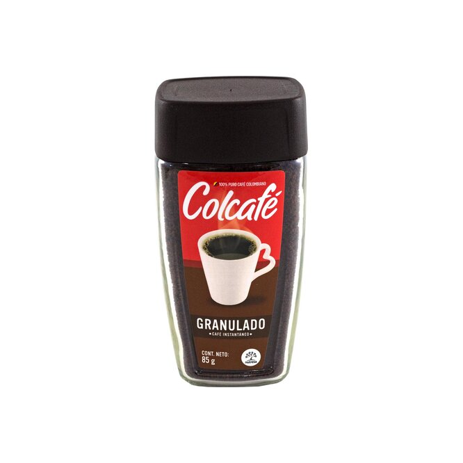 Café soluble granulado en frasco colcafé 85 gramos