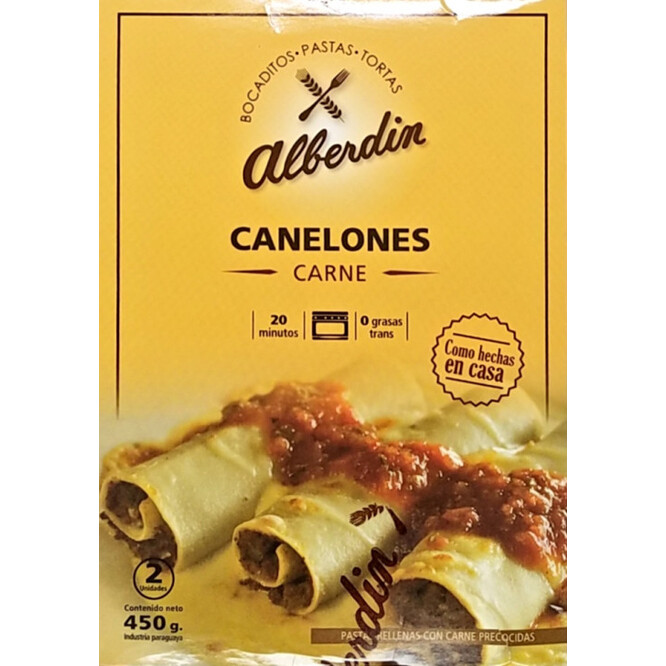 CANELONES D/CARNE 450GR ALBERDIN CJA