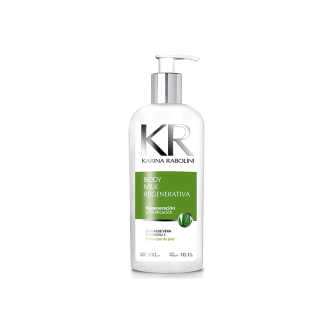 Crema corporal Milk regeneradora con aloe Karina Rabolini 300 ml
