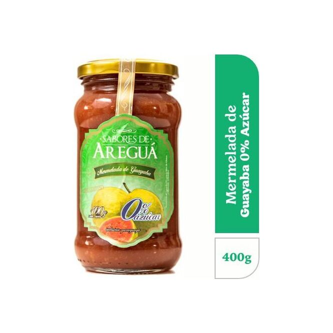 Mermelada de guayaba cero azúcar Areguá 400 gramos