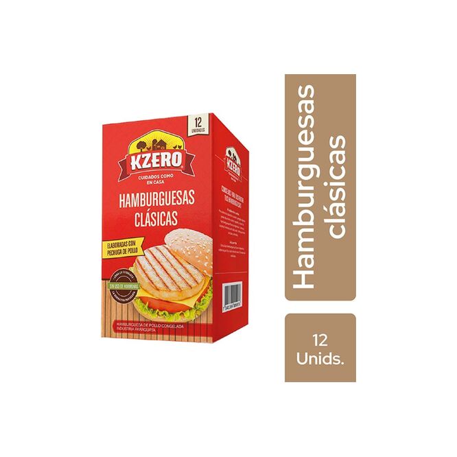 Hamburguesa de Pollo en Caja Kzero 12 unidades
