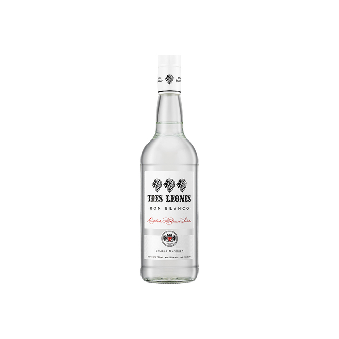 Ron blanco botella descartable Tres leones 750 ml