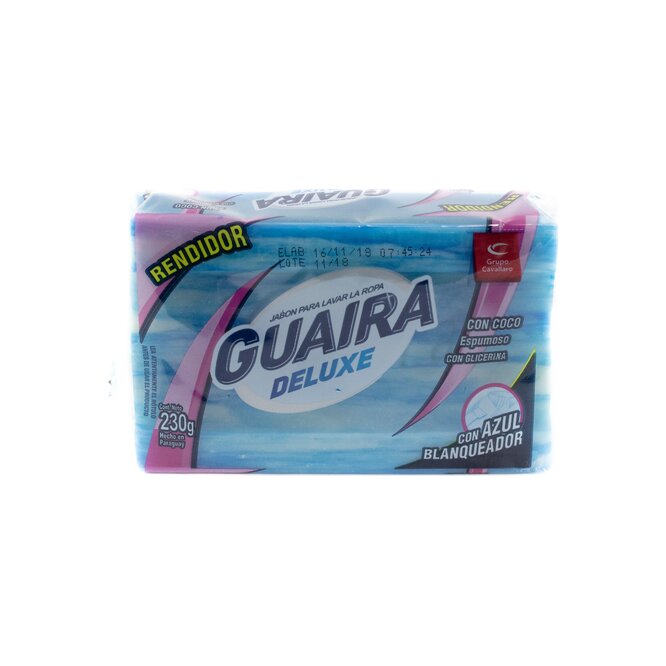 Jabón de coco blanqueador Guaira Deluxe 230 gramos