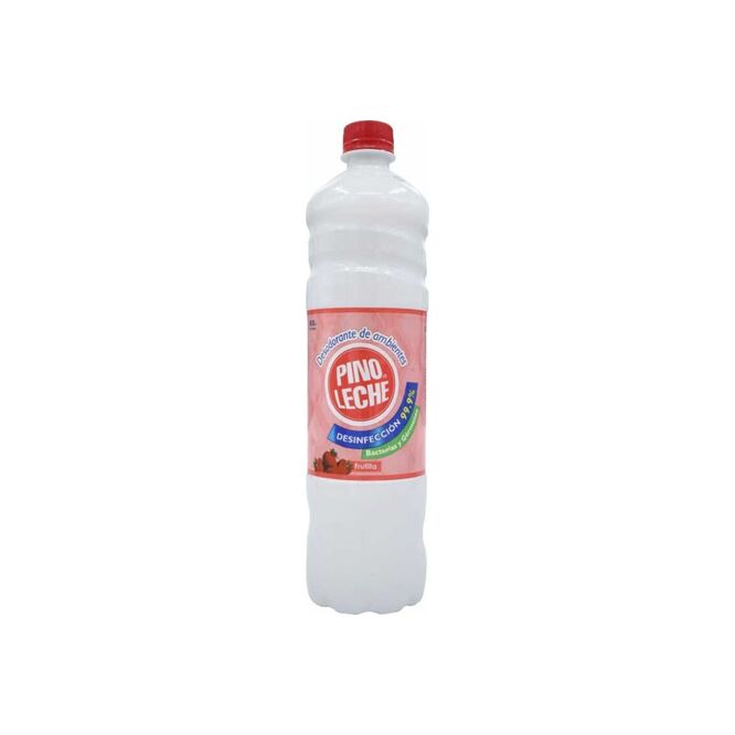 Desodorante para piso con aroma frutilla en botella descartable Pinoleche 1 litro