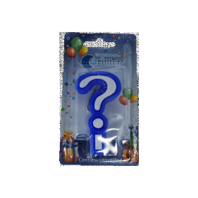 Vela color azul blíster Corinter 1 unidad