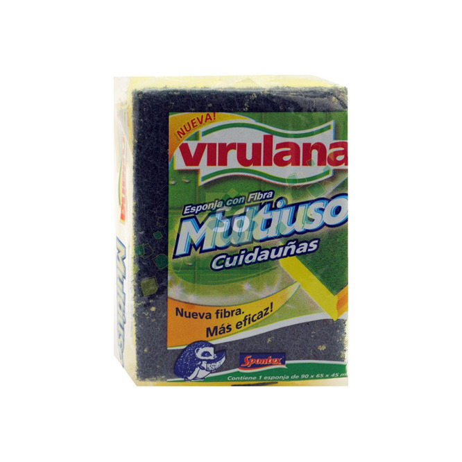 Esponja con fibra multiuso cuida uñas Virulana 1 unidad