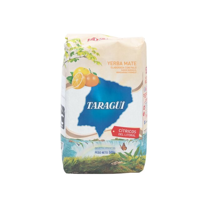 Yerba mate sabor cítricos Taragüi 500 gramos