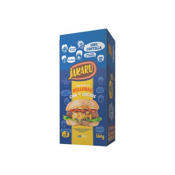 HAMBURGUESAS RELLENAS 4 QUESOS JAKARU 38