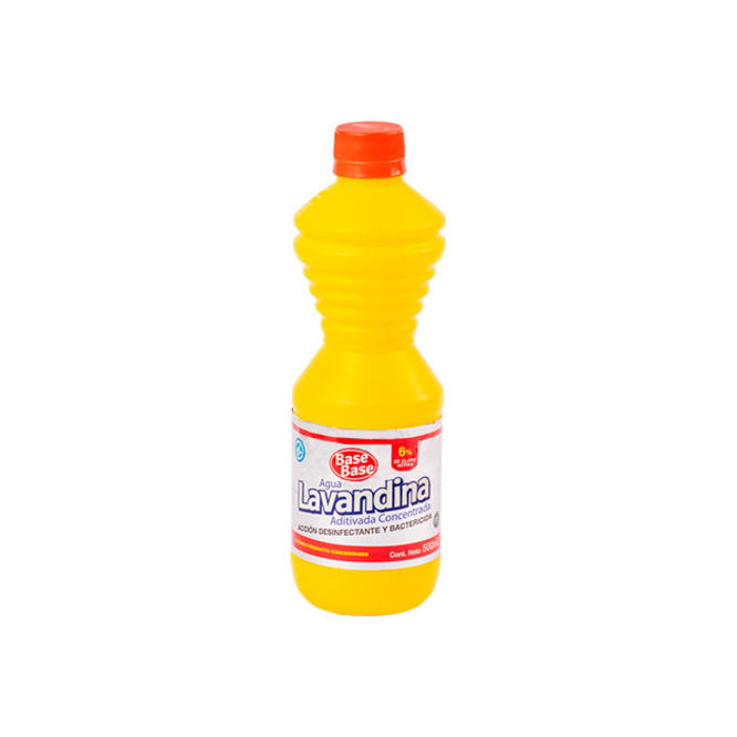Lavandina al 6% en botella Base Base 500 ml