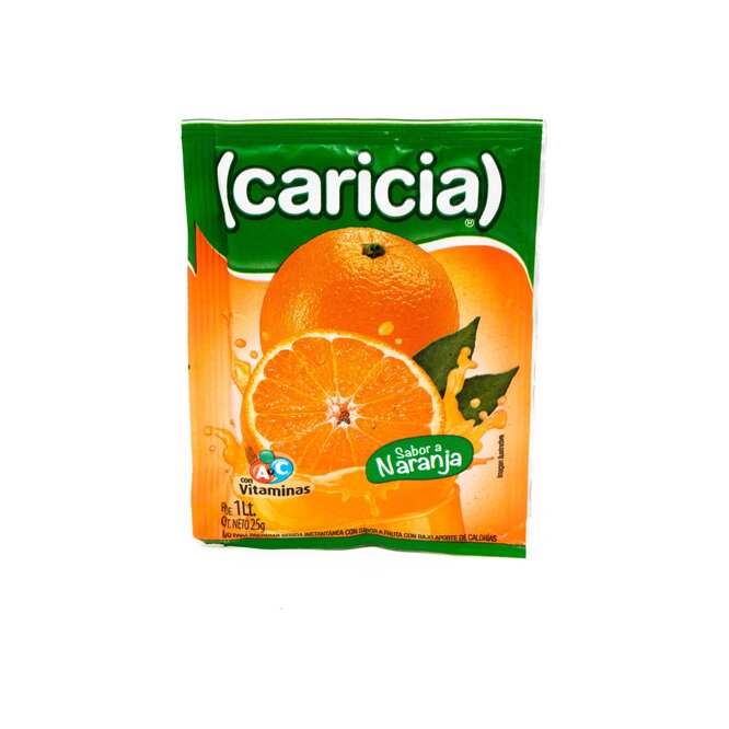 JUGO E/POLVO CARICIA S/NARANJA 20GR