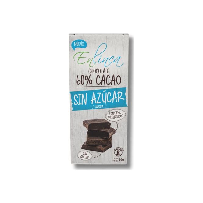 Chocolate en barra 60% cacao En Línea 50 gramos
