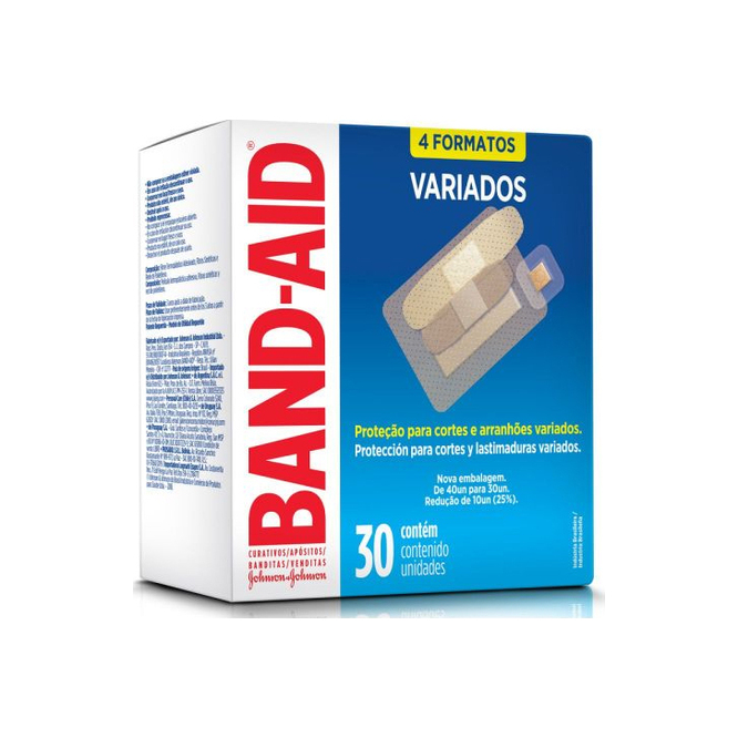 Curitas transparentes variados paquete Band-aid 30 unidades