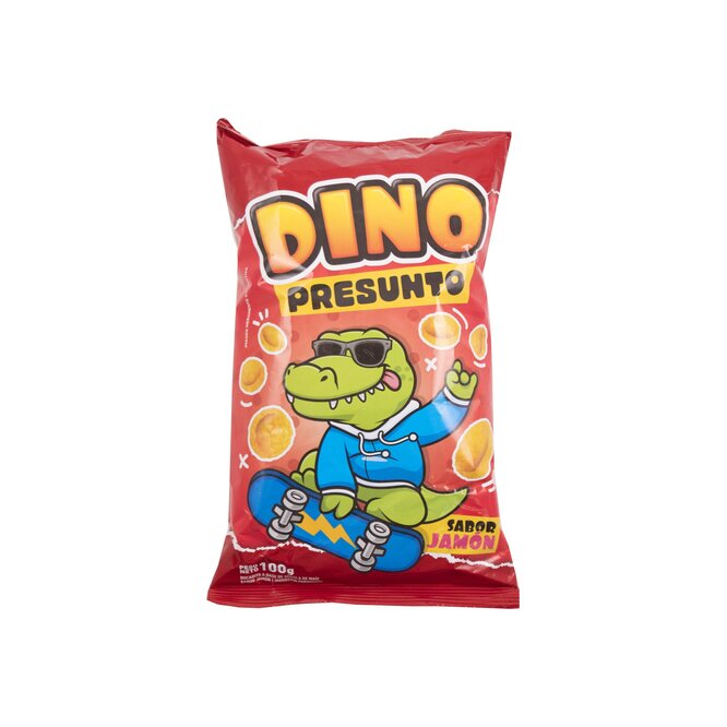 Snacks de maíz sabor jamón paquete Dino 100 gramos