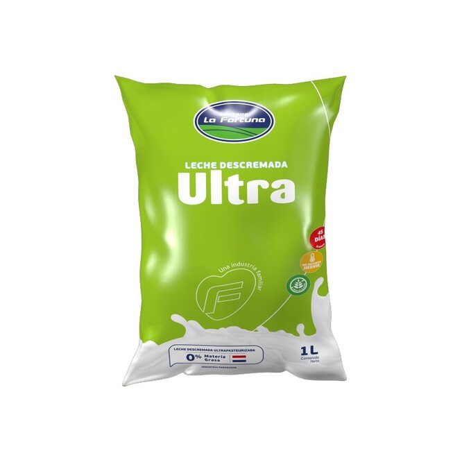 Leche descremada ultra La Fortuna 1 litro