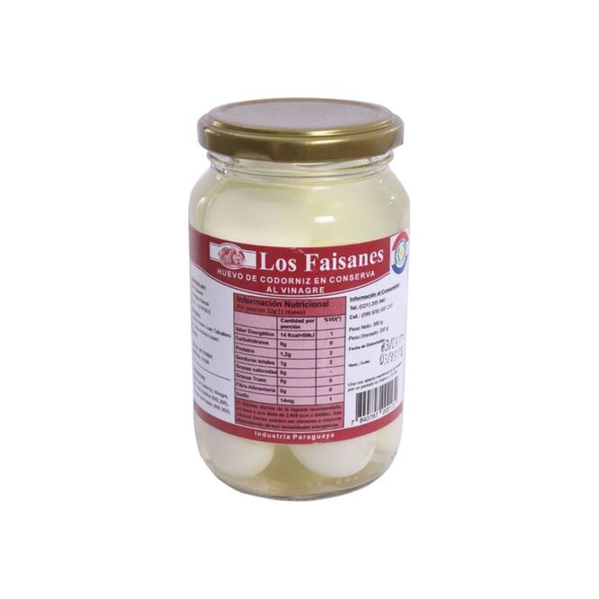 Huevo de codorniz en conserva Los Faisanes 524 gramos