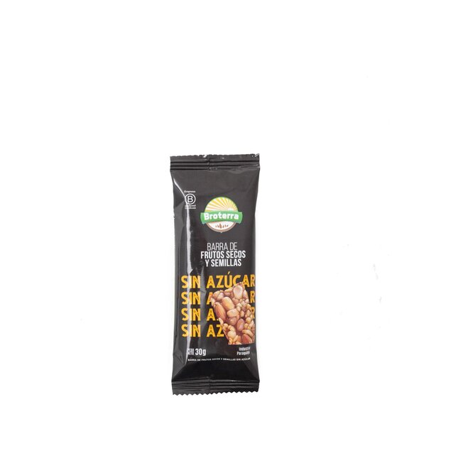 Barra de cereal frutos secos y semillas Broterra 30 gramos