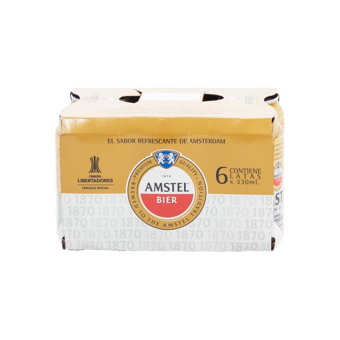 CERVEZA AMSTEL LATA 330 PACK X 6