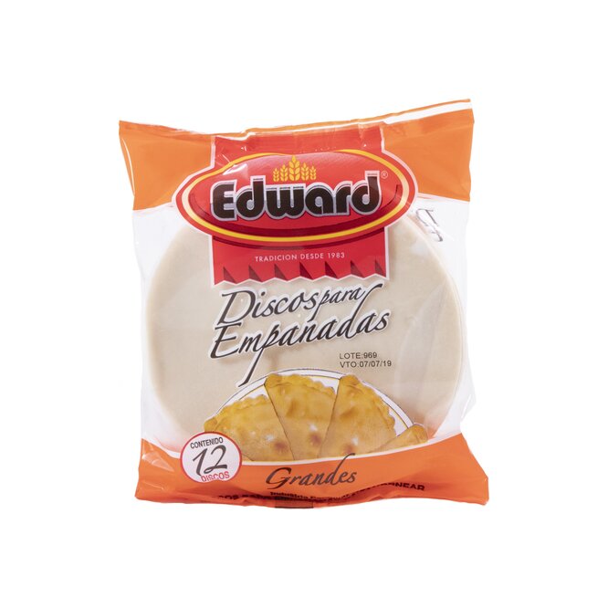 Discos para empanada para hornear grande Edward 12 unidades