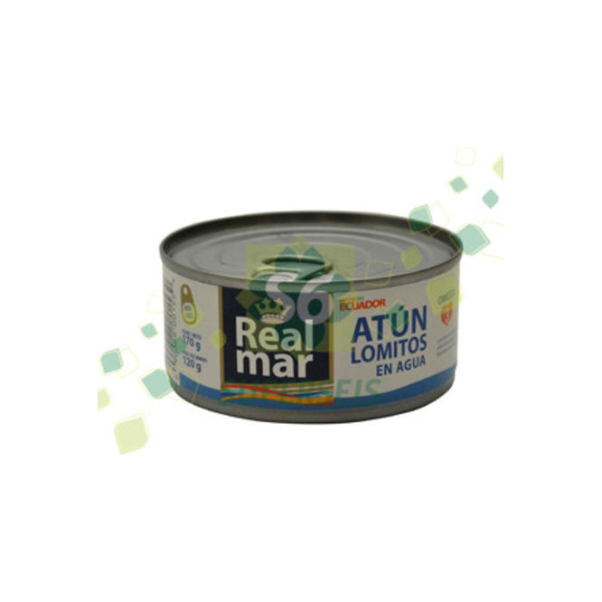Lomitos de atun en agua lata Real Mar 170 gramos