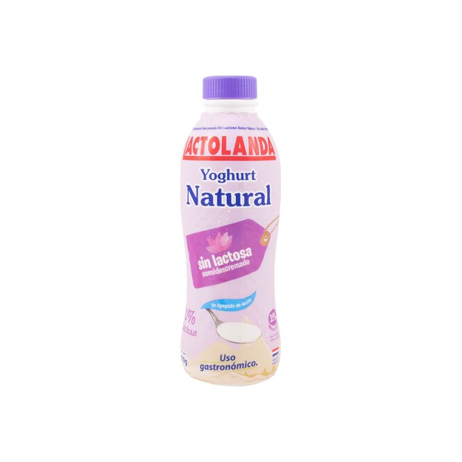 Yoghurt natural sin lactosa Lactolanda 900 ml