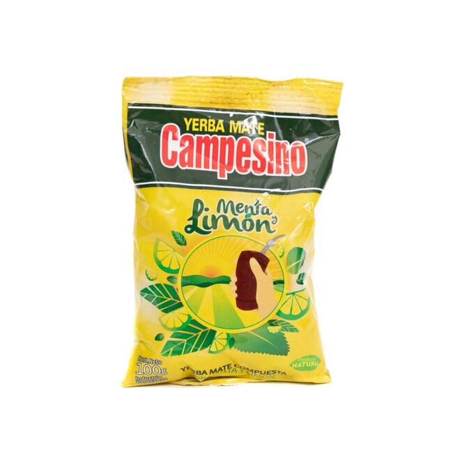 Yerba mate menta limón paquete Campesino 100 gramos