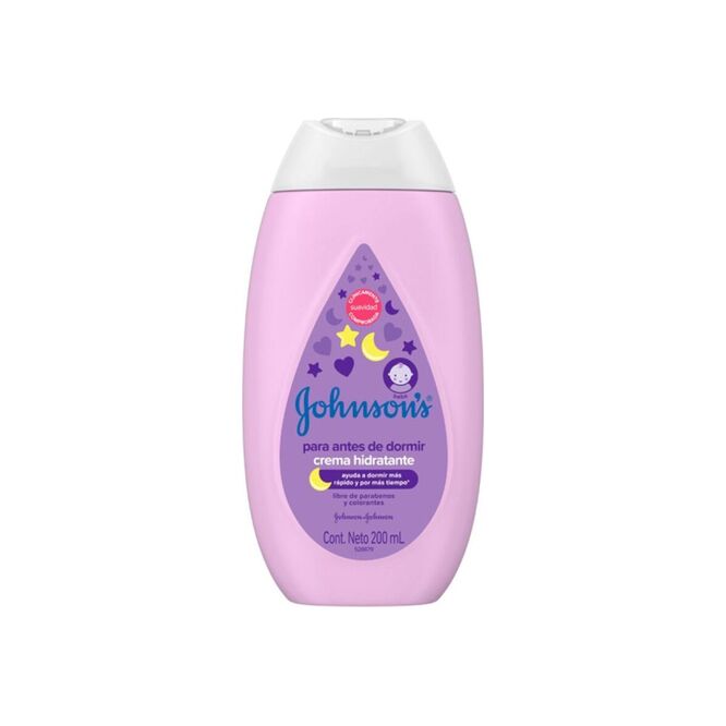 Crema hidratante antes de dormir frasco Johnson’s baby 200 ml