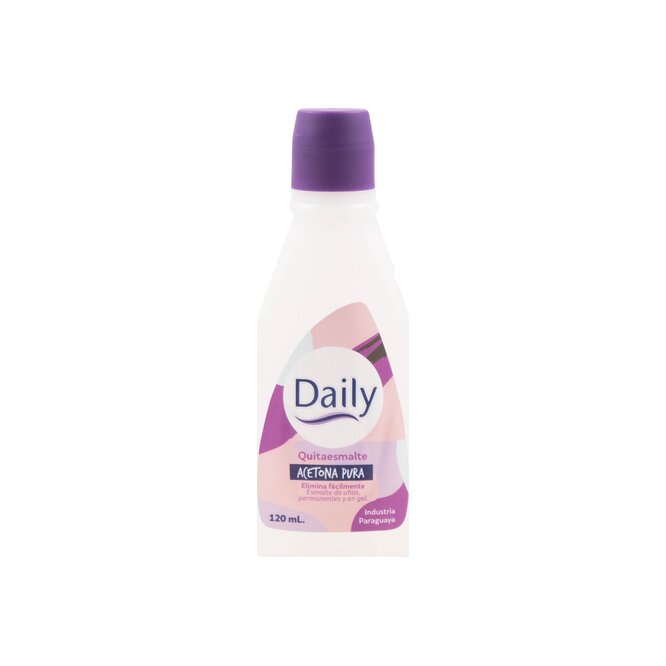 Quita esmalte con acetona pura botella Daily 120 ml