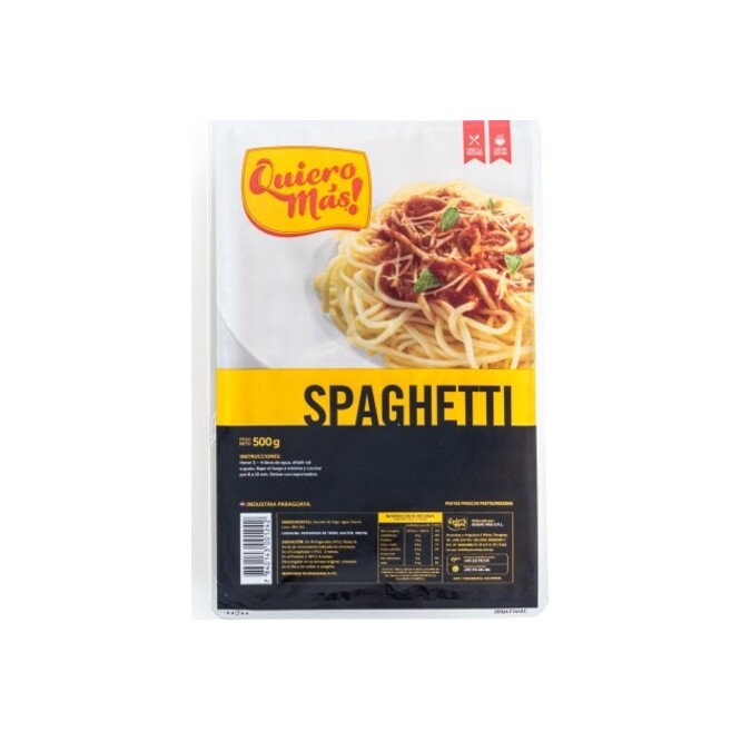 Fideo spaghetti Quiero Más 500 gramos