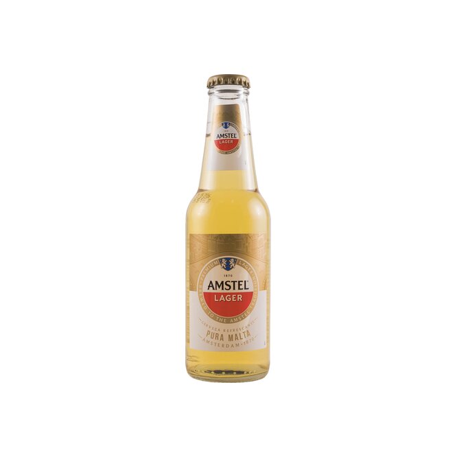 Cerveza Lager pura malta en botella Amstel 250 ML