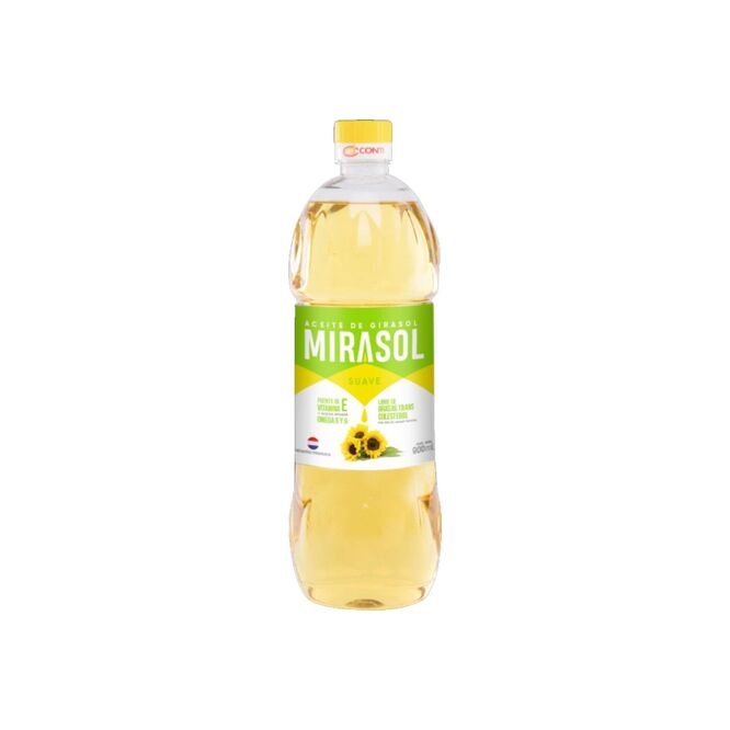 Aceite de girasol botella Mirasol 900 ml