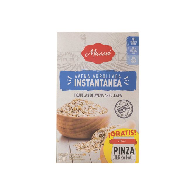 Avena arrollada instantánea paquete Mazzei 600 gramos