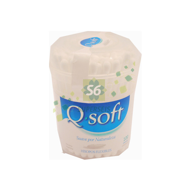 Hisopos flexibles anti germen en pote Q-Soft 100u