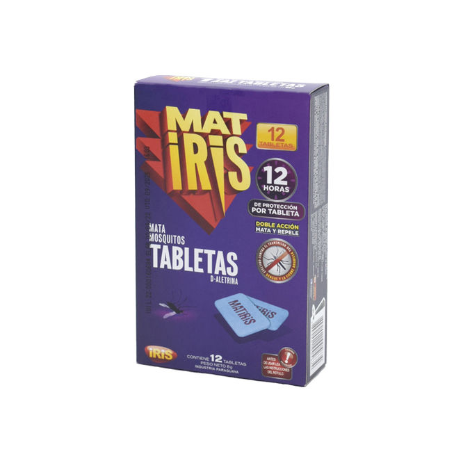 Tabletas Insecticidas Mata mosquitos en Caja Matiris 12 unidades