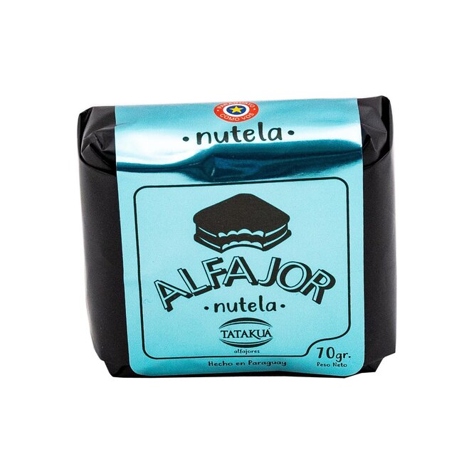 Alfajor artesanal de Nutella en paquete Tatakua 70 gramos