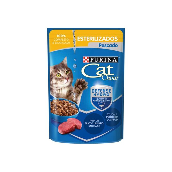 Alimento para gato esterilizados sabor pescado Cat Chow 85 gramos