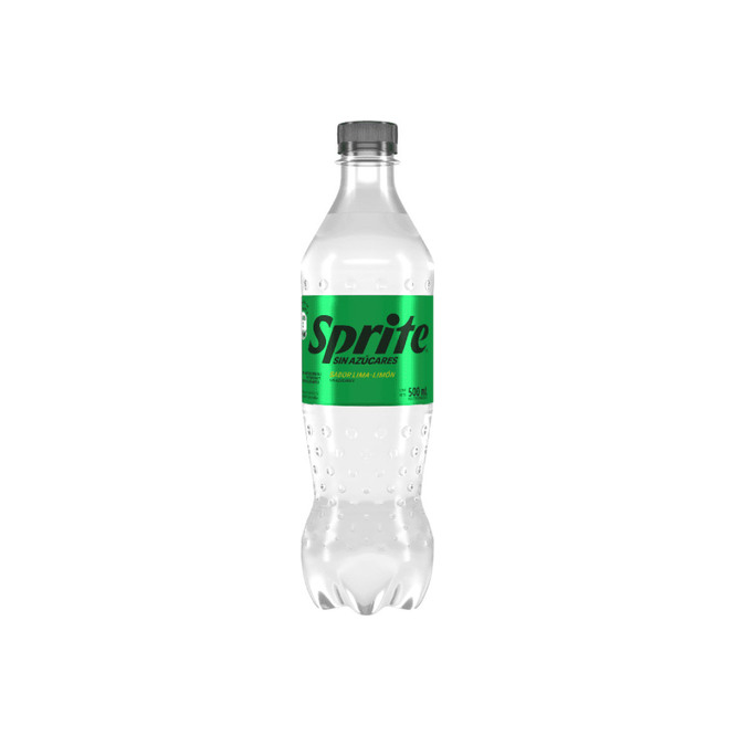 Gaseosa sin azúcar Sabor Limón en botella Sprite 500 ml