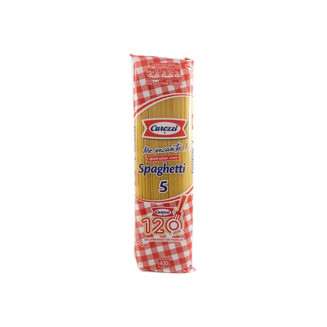 Fideo Spaghetti 5 en paquete Carozzi 400 gramos
